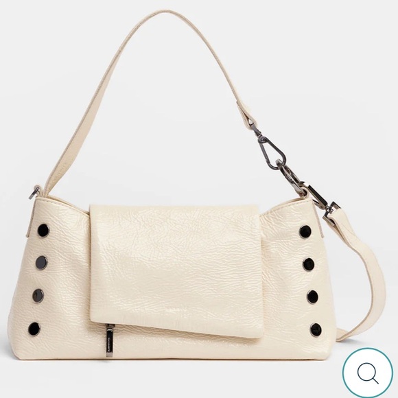 🆕✨ HAMMITT VIP Baguette Alabaster Glaze Patent Leather Shoulder Crossbody Bag - Picture 2 of 11